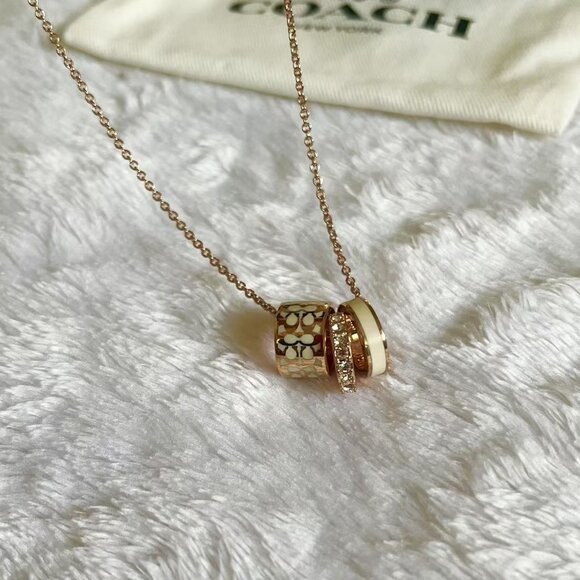 Coach Signature Enamel Necklace # C9448 - Picture 1 of 7